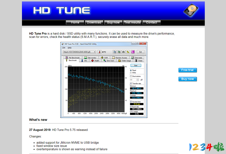 HD Tune Pro-硬盘/SSD实用工具